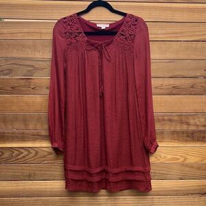 Flowy Burnt Red Dress 